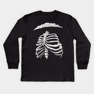 RIBCAGE SHROOM Kids Long Sleeve T-Shirt